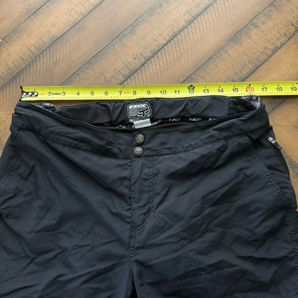 Fox Racing Shorts Black Padded Adjustable‎ Ripstop Biker - Picture 14 of 15